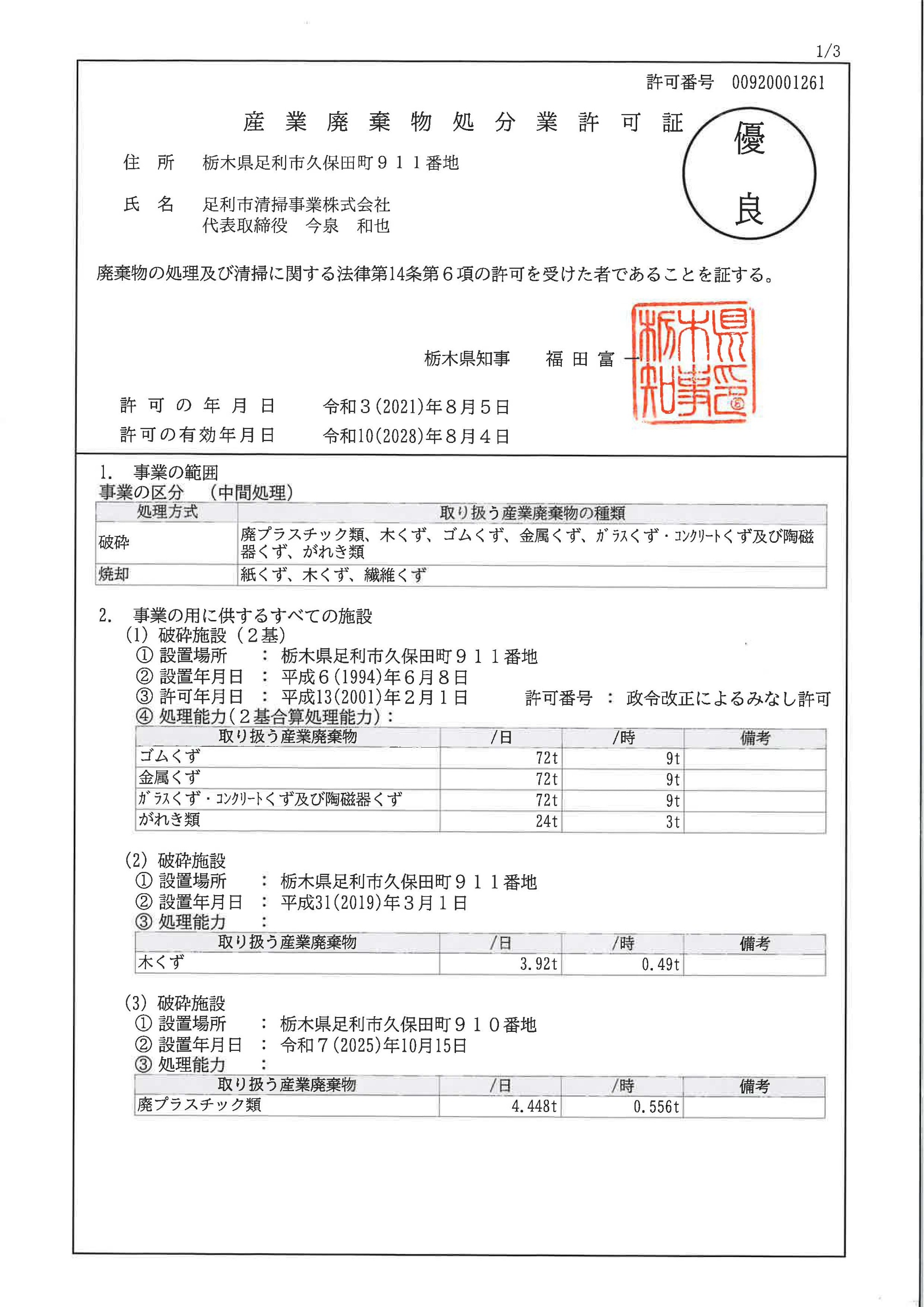 産業廃棄物処分業